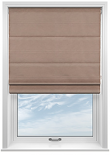 Eversley, Espresso Creme - Twist&Fit Roman Blind